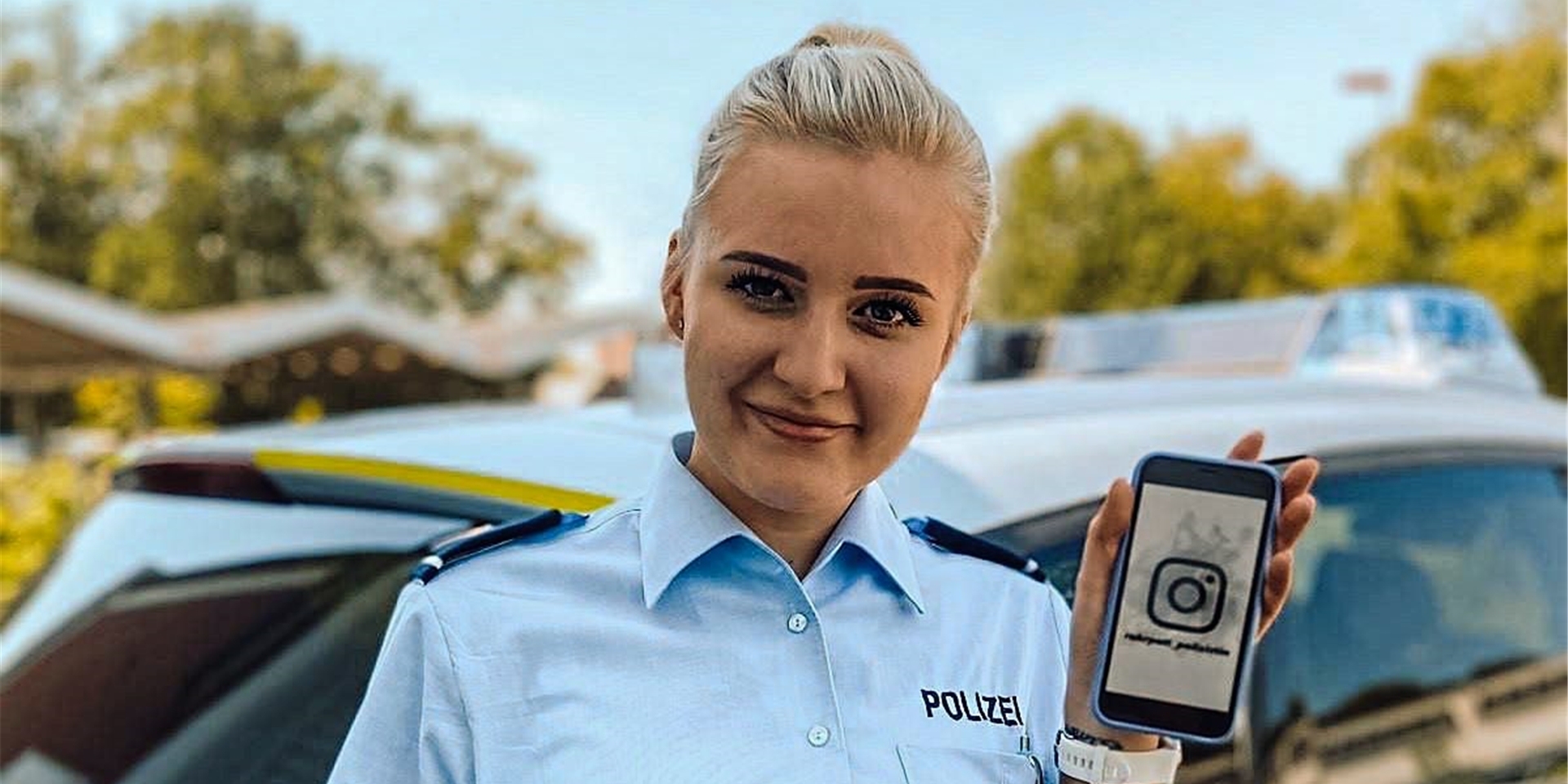 Die Polizistin Anna aus dem Kreis Recklinghausen ist erfolgreich bei Instagram unterwegs.