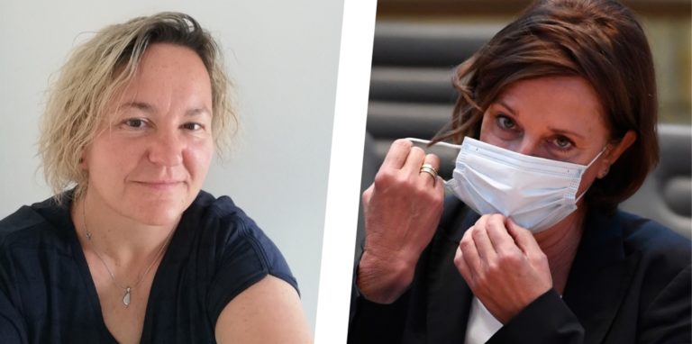 Alexandra Tobüren aus Dortmund (l.) hat sich in einem Brief an Schulministerin Yvonne Gebauer gewandt.