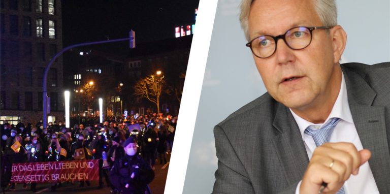 Polizeipräsident Gregor Lange sieht aktuell keine Unterwanderung der Querdenken-Bewegung in Dortmund durch Rechtsextremisten.