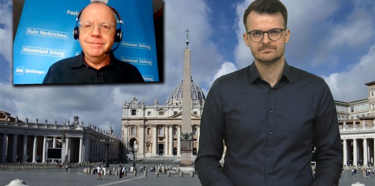 Ulrich Breulmann (links) zweifelt an seiner Katholischen Kirche. Hilft ein Brief an Papst Franziskus? Ein Gespräch mit Chefredakteur Jens Ostrowski.