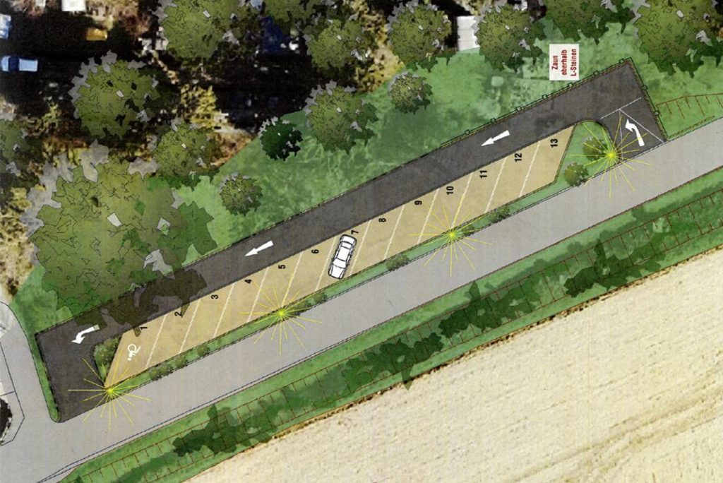 Autos sollen demnächst schräg aufgereiht auf einem Streifen entlang der Lünerner Bahnhofstraße parken. Autos sollen demnächst schräg aufgereiht auf einem Streifen entlang der Lünerner Bahnhofstraße parken.
