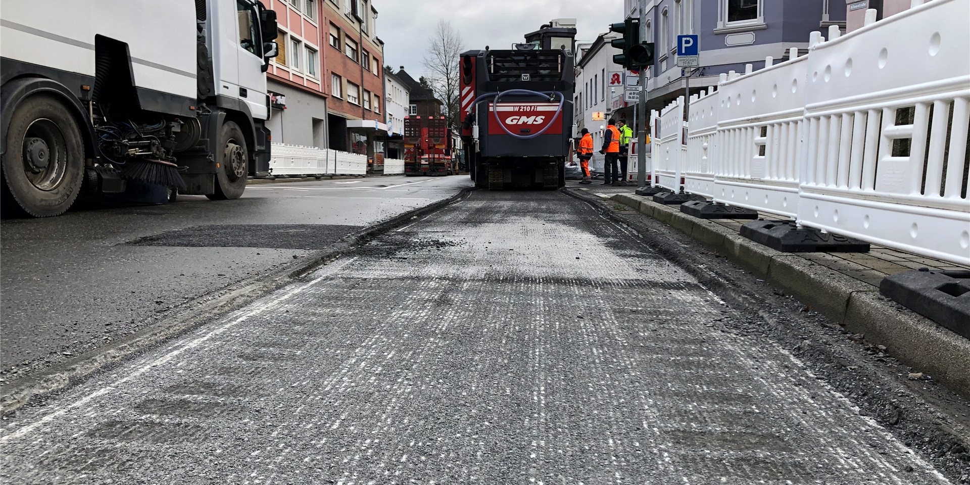 Bauarbeiten auf der Alleestraße in Fröndenberg