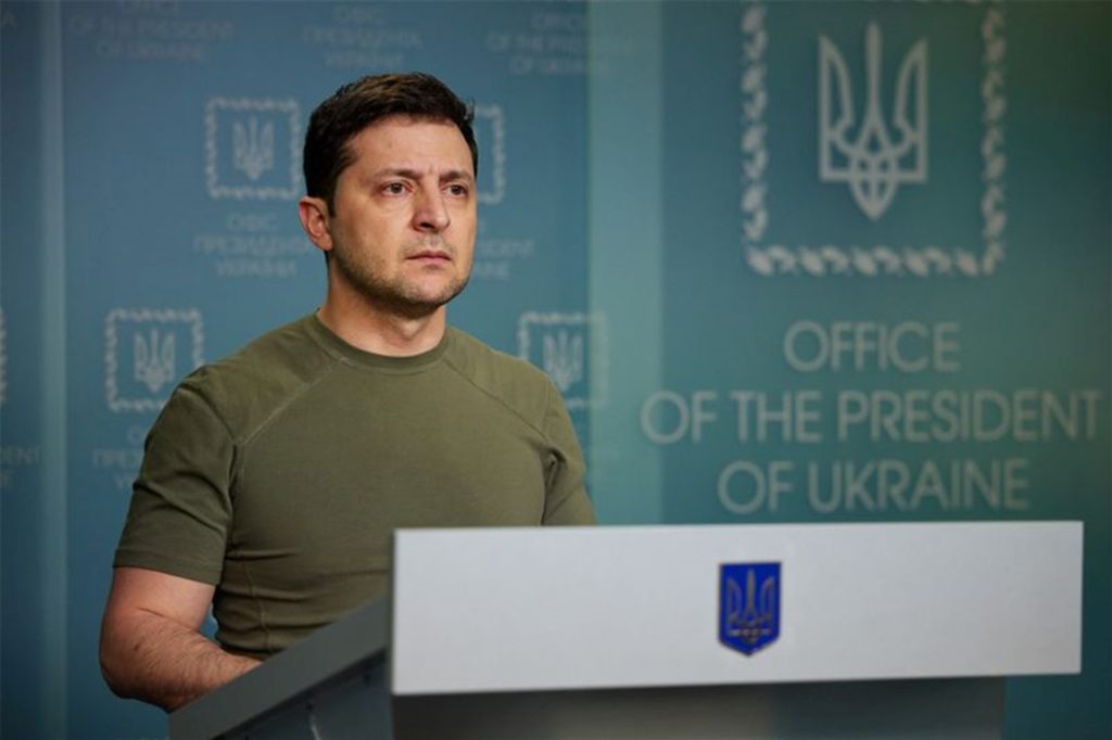 Wolodymyr Selenskyj bleibt in Kiew. Wolodymyr Selenskyj bleibt in Kiew.