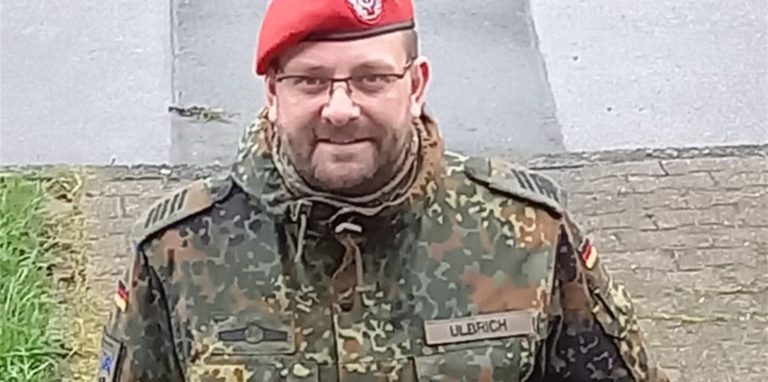 Timo Ulbrich, Vorsitzender der Reservistenkameradschaft Lünen, bei einer Wehrübung. Auch er ist von der Eskalation im Ukraine-Konflikt schockiert.