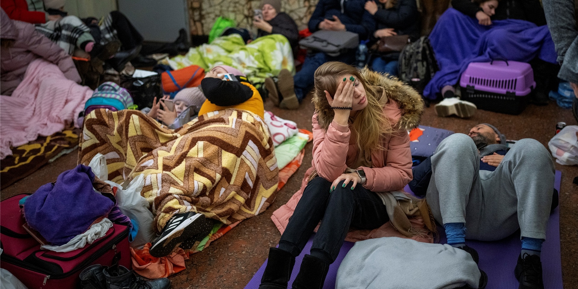 Menschen suchen Schutz in U-Bahn-Tunneln. (Archivbild)