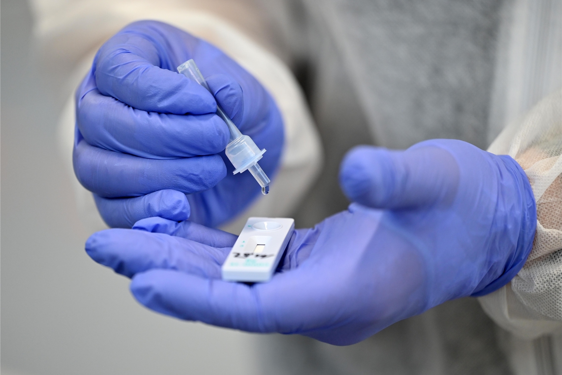 Corona-Test im Testzentrum