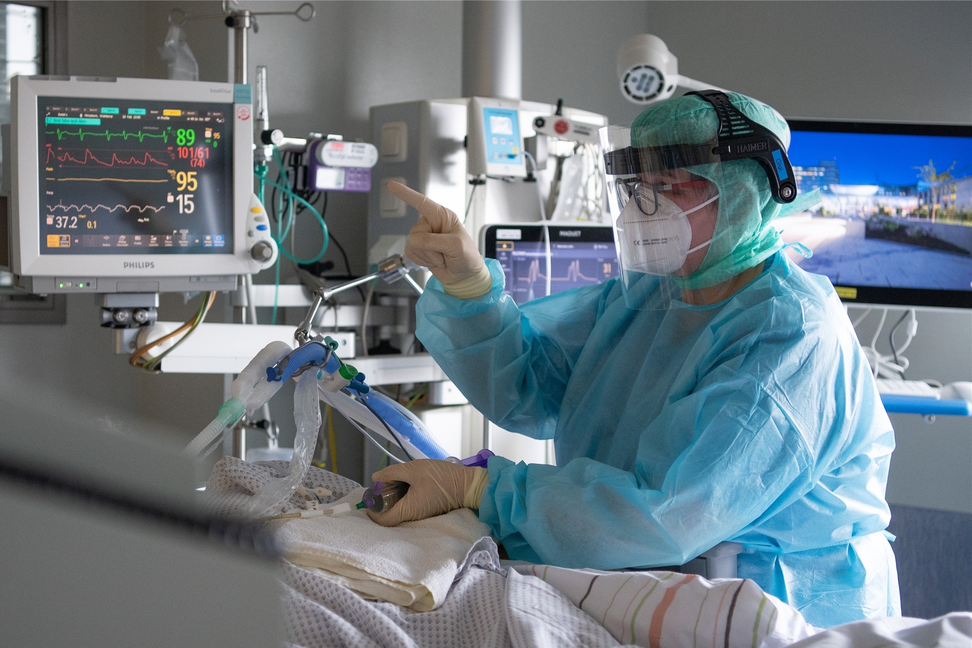 Intensivstation mit Coronapatient