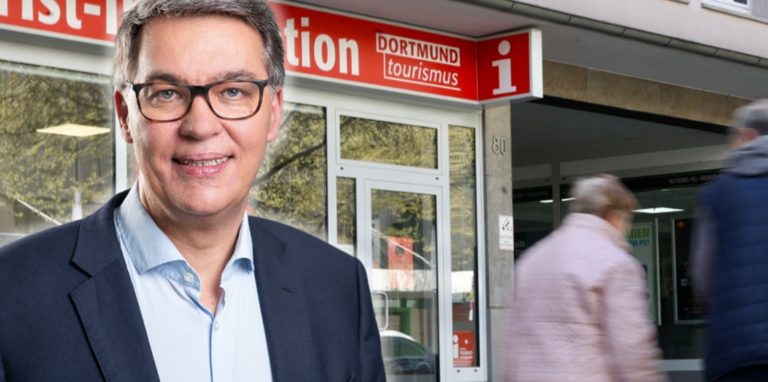 Ob das Ladenlokal an der Kampstraße 80 bleibt, ist ungewiss. OB Westphal möchte alle Dortmund-Werber langfristig in einer Immobilie zusammenführen.