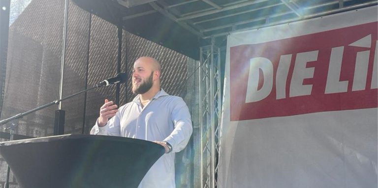 Jules El-Khatib im Wahlkampf
