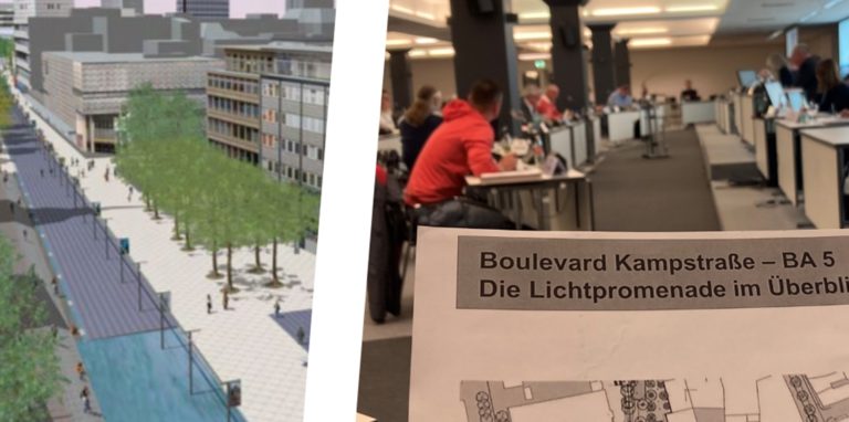 Die Pläne für den Boulevard Kampstraße werden erneut in der Politik diskutiert.