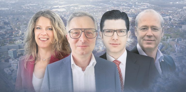 Das sind die vier Neuen auf Dortmunds Chefposten: v.l.: Bettina Brennenstuhl, Ulrich Jaeger, Matthias Klein-Lassek und Dr. Rainer Wallmann