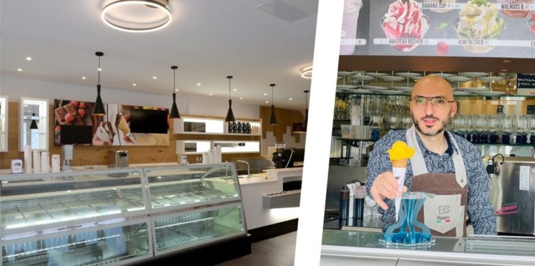 Am 18. Mai werden diese Eis-Vitrinen gut gefüllt sein. Denn dann öffnet die Lüner Filiale der Eisfactory.