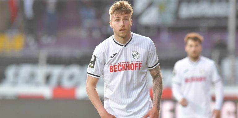 Joel Grodowski machte seine ersten Spiele für den SC Verl.