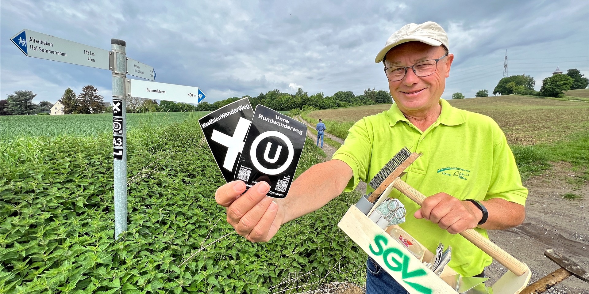 Als Wegewart markierte Werner Morr die lokalen Strecken wie den Unnaer Rundwanderweg („U“) und natürlich auch die regionalen Wege wie den Westfalen-Wanderweg („X“). Das alles müssen jetzt andere machen.