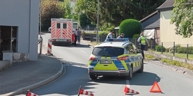 Auf der Eulenstraße ereignete sich am Mittwochnachmittag ein Motorradunfall. Der Unfallfahrer war bergauf unterwegs, als er von der Fahrbahn abkam.