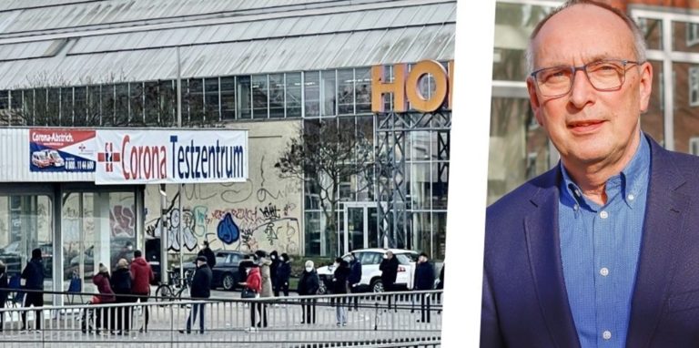 Das Testzentrum der Stadt Dortmund an der Bornstraße kommt in der Omikron-Welle an seine Grenzen.