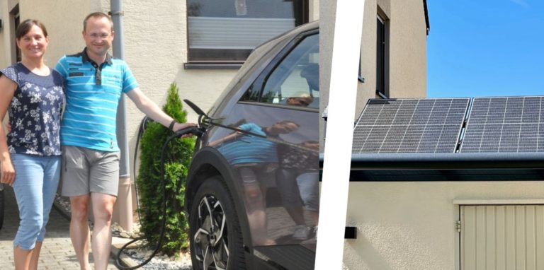 Claudia und Stephan Braun aus Alstedde erzeugen Strom mit einer Stecker-Solar-Anlage. Für das E-Auto brauchen sie allerdings mehr Energie. Die kommt aus einer Wallbox.
