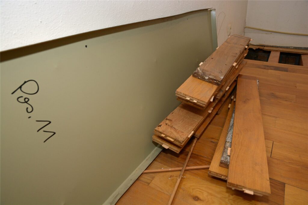 Eine Baustelle im Museum. Eine Baustelle im Museum.