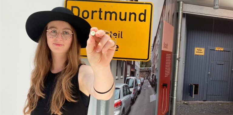 Lichtkünstlerin Jaqueline Hen setzt zur Museumsnacht tausende kleiner LED-Lichter in der City künstlerisch in Szene.Ja