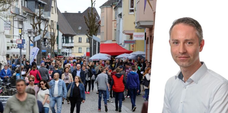 So voll wie hier anlässlich eines verkaufsoffenen Sonntags zum Westfalenmarkt ist die Fußgängerzone in Unna nur selten. „Unna live“ kann helfen, die Bummelmeile zu beleben, meint unser Autor Kevin Kohues.