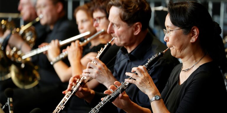 Beim Klassik-Open-Air zauberten die Musiker der Neuen Philharmonie Westfalen eine tolle Sommernachts-Stimmung auf den Alten Markt in Unna.