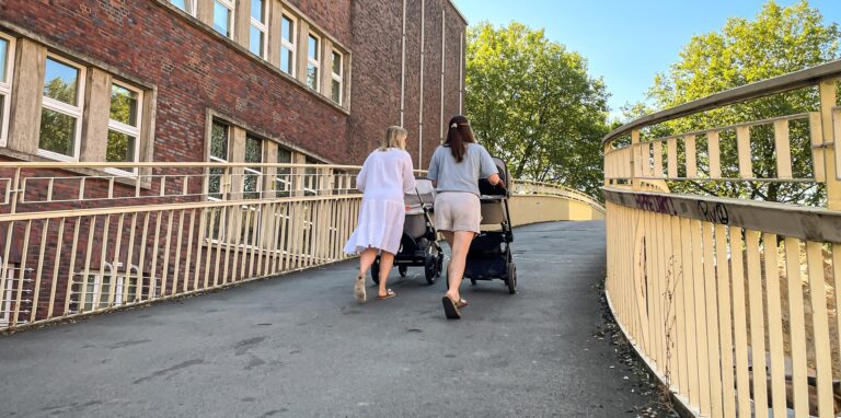 Die neue Brücke von der Lindemannstraße über die B1 soll für Fußgänger und Radfahrer deutlich weniger steil sein.