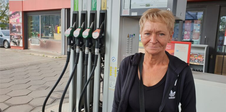 Marion Woelke ging auf Nummer sicher – und tankte noch mal voll.
