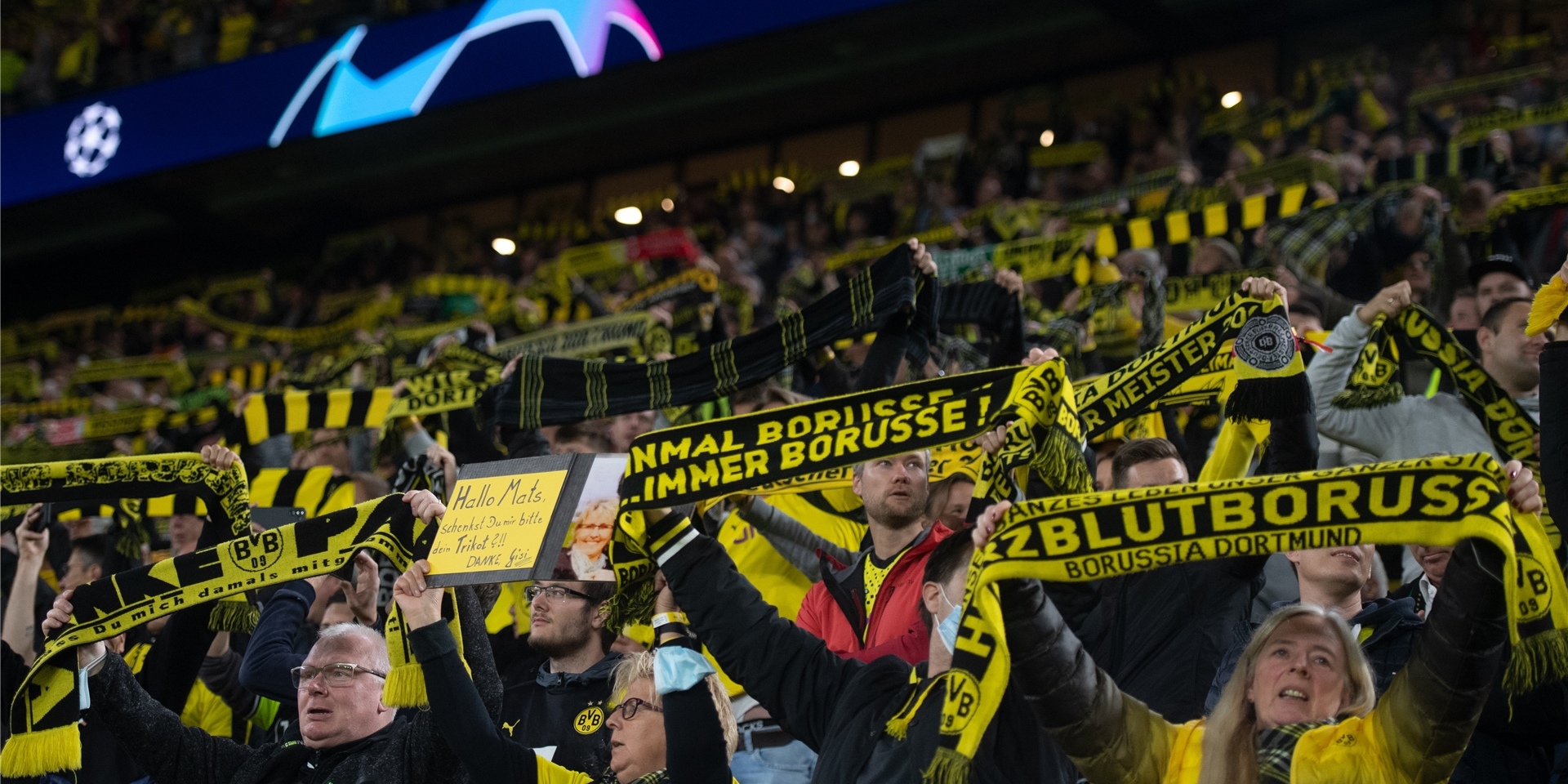 Die BVB-Fans im Signal Iduna Park.