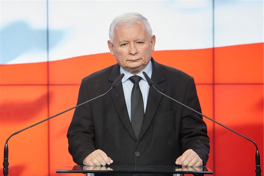 Jaroslaw Kaczynski, Vorsitzender der nationalkonservativen Regierungspartei PiS in Polen Jaroslaw Kaczynski, Vorsitzender der nationalkonservativen Regierungspartei PiS in Polen
