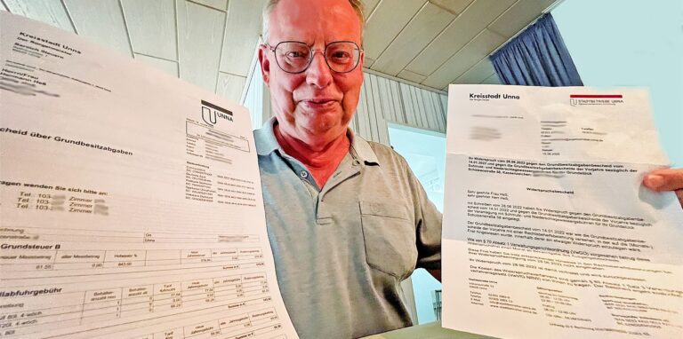 Hermann Heß aus Königsborn werden für das laufende Jahr 328,04 Euro an Schmutzwassergebühren in Rechnung gestellt. Nach einem Urteil des Oberverwaltungsgerichtes Münster will er diesen Bescheid beanstanden. Doch die Stadtbetriebe weisen dies zurück.