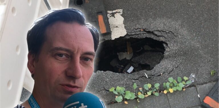 Redakteur Björn Althoff berichtet über die Sperrung in der westlichen Innenstadt.