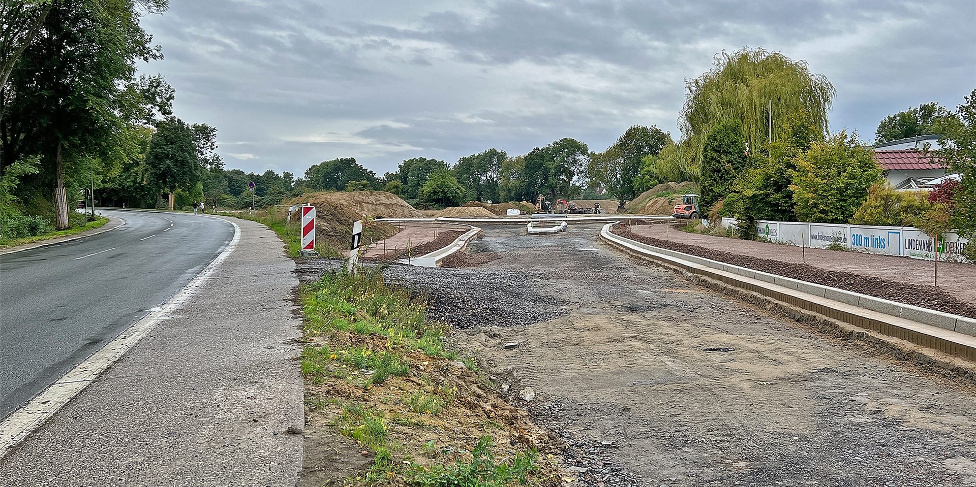 Die Südkamener Spange hat die Dortmunder Allee erreicht. Über einen Kreisverkehr wird sie nun angeschlossen.
