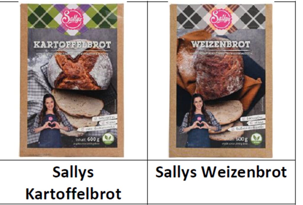 Zwei der vier Backmischungen.