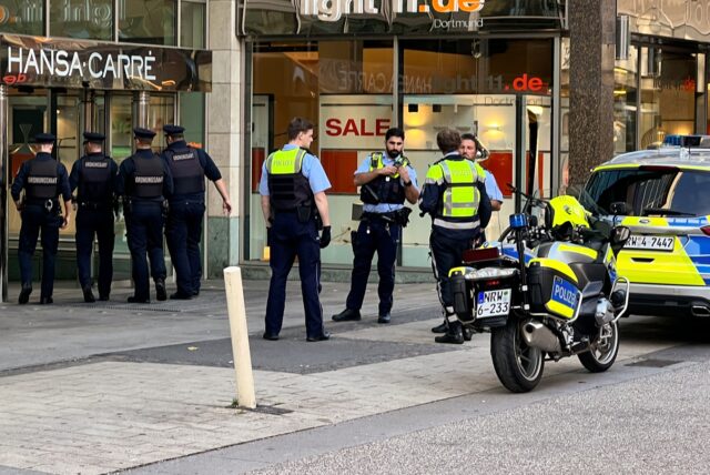 Polizei und Ordnungsamt hatten am Dienstagnachmittag einen Einsatz am Hansa-Carrée.