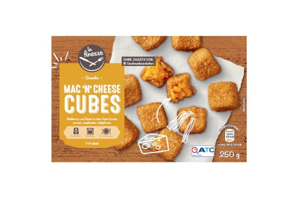 Das das bei Aldi Nord verkaufte Käse-Fertiggericht «Mac 'n' Cheese Cubes 250 Gramm» könnte Plastikteile enthalten. Das Produkt wurde nun zurückgerufen. Das das bei Aldi Nord verkaufte Käse-Fertiggericht «Mac 'n' Cheese Cubes 250 Gramm» könnte Plastikteile enthalten. Das Produkt wurde nun zurückgerufen.
