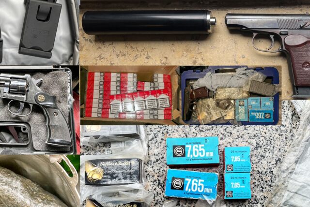 Die Beamten fanden Waffen, Sprengstoff und Munition in Herne.