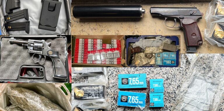 Die Beamten fanden Waffen, Sprengstoff und Munition in Herne.