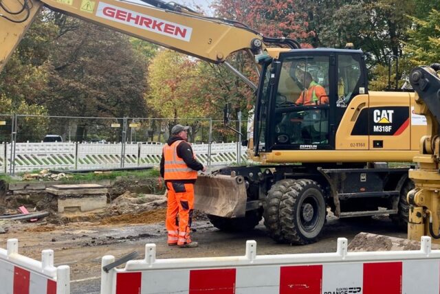 Baustelle Märkische Straße/Ecke Wenker Straße in Dortmund