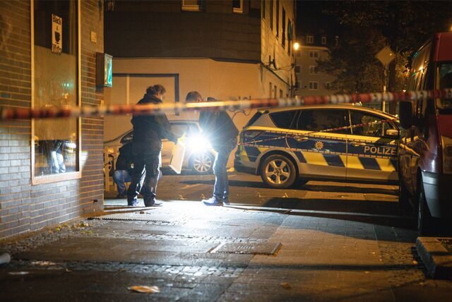 Polizeieinsatz nachts in der Scheffelstraße