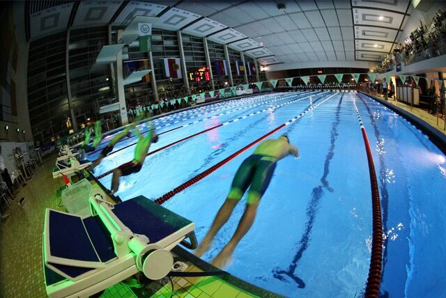 Das Schwimmbecken im Südbad in Dortmund