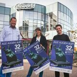 Stellten das Programm des 32. Kinofests in der Cineworld vor: (v.l.) Meinolf Thies, Sonja Hofmann und Max Biela, operativer Leiter des Festivals.