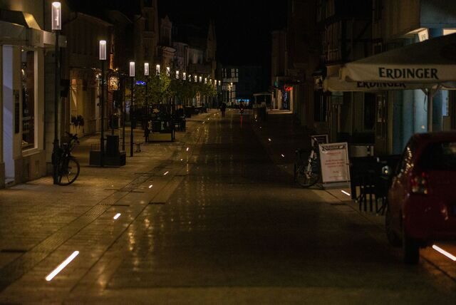 Massener Straße Unna bei Nacht