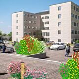 Das neue Jobcenter auf dem früheren Victoria-Gelände, hier in einer Darstellung des Investors. Die Bauherrin legt Wert auf zeitgemäße Energie- und Ökostandards.
