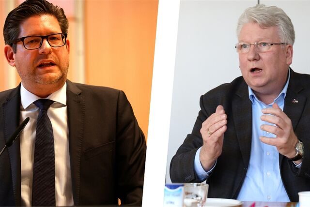 Die Fraktionsvorsitzenden Marco Morten Pufke (CDU, l.) und Hartmut Ganzke (SPD)