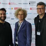 Im vergangenen Jahr waren Erica von Moeller und Oliver Schwabe zusammen mit Schauspieler Kais Setti (l.) Juroren für den Schauspiel-Preis. Jetzt kommen sie mit Studenten und deren Filmen zum Festival.