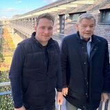 Benedikt Kuhne (l.) und Eric Schmidt in einem der Gebäudekomplexe des Kaiserquartiers in der Dortmunder Innenstadt.