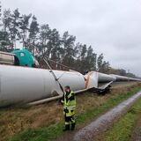 Die  Waggons des bei Gifhorn entgleisten Güterzugs.