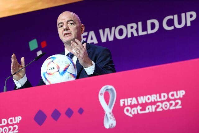 FIFA-Präsident Gianni Infantino während einer Pressekonferenz.