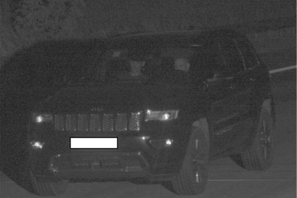 Fahndungsfoto der Polizei Schwerte, schwarzer Jeep Fahndungsfoto der Polizei Schwerte, schwarzer Jeep