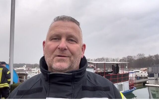 Dirk Kemke bei einem Einsatz in der Marina Rünthe.